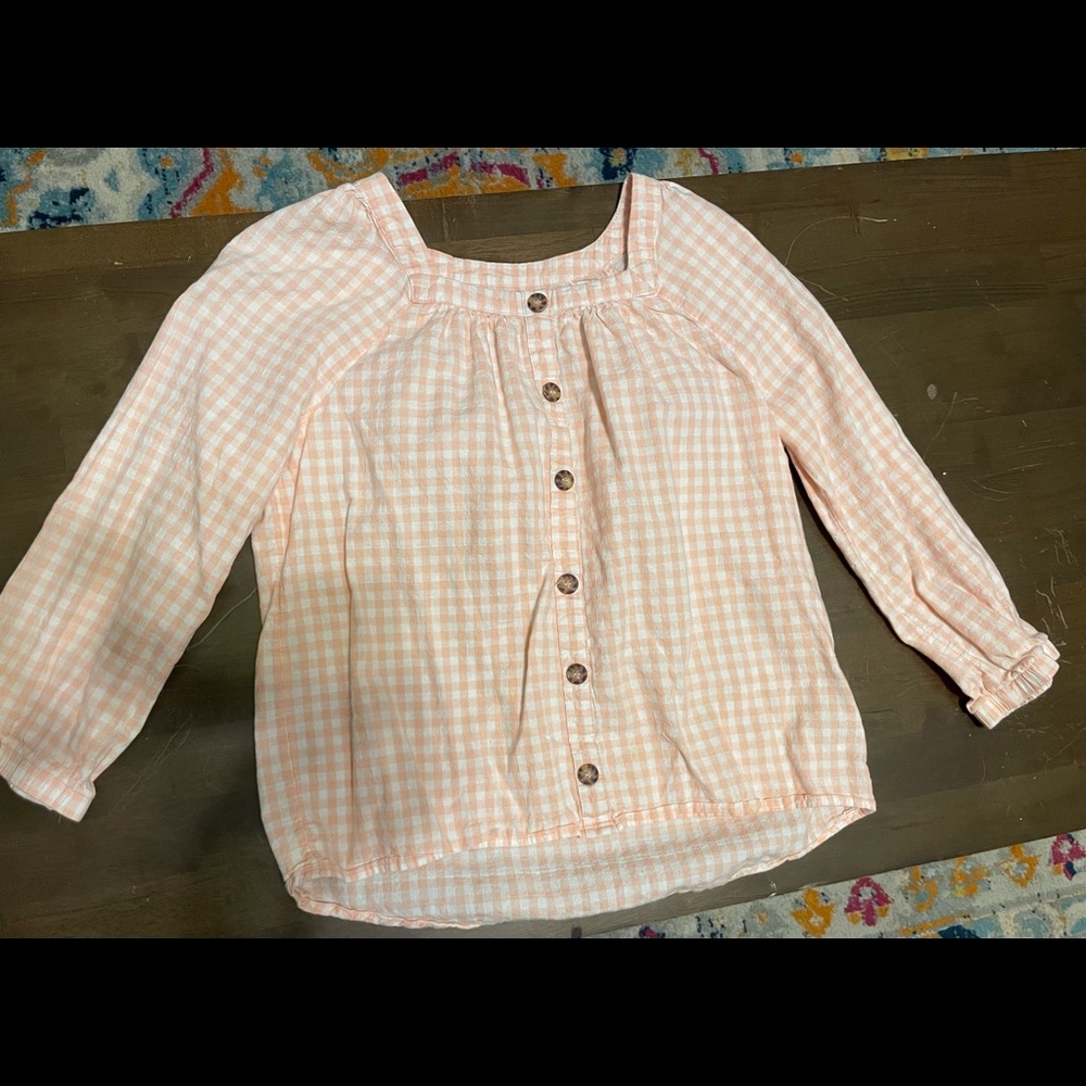 Cute Girls Gingham Top